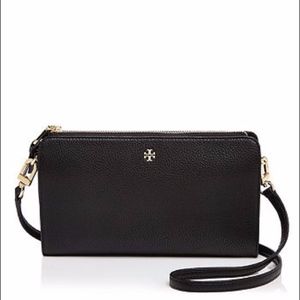 Tory Burch Pebbled Top-Zip Crossbody Bag